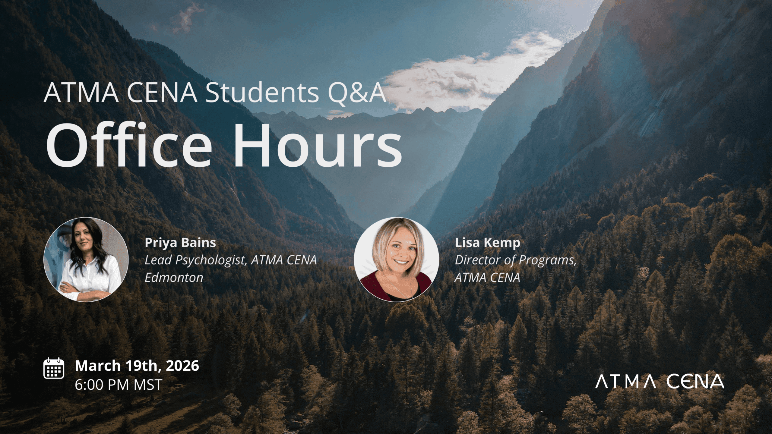 ATMA CENA Psychedelic-Assisted Therapy Training: Office Hours